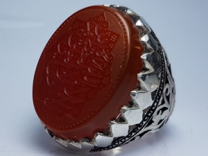 انگشتر عقیق خطی 